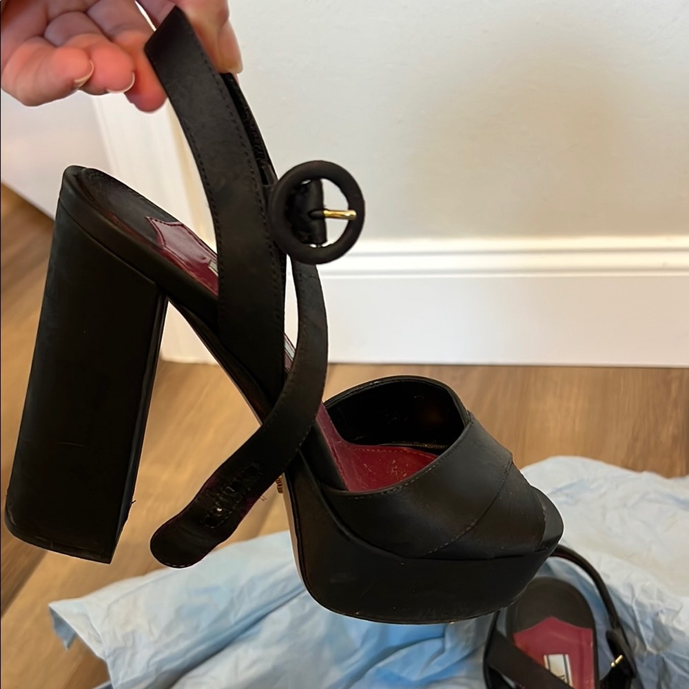 Prada Black Heeled Leather Shoes - Picture 11 of 12